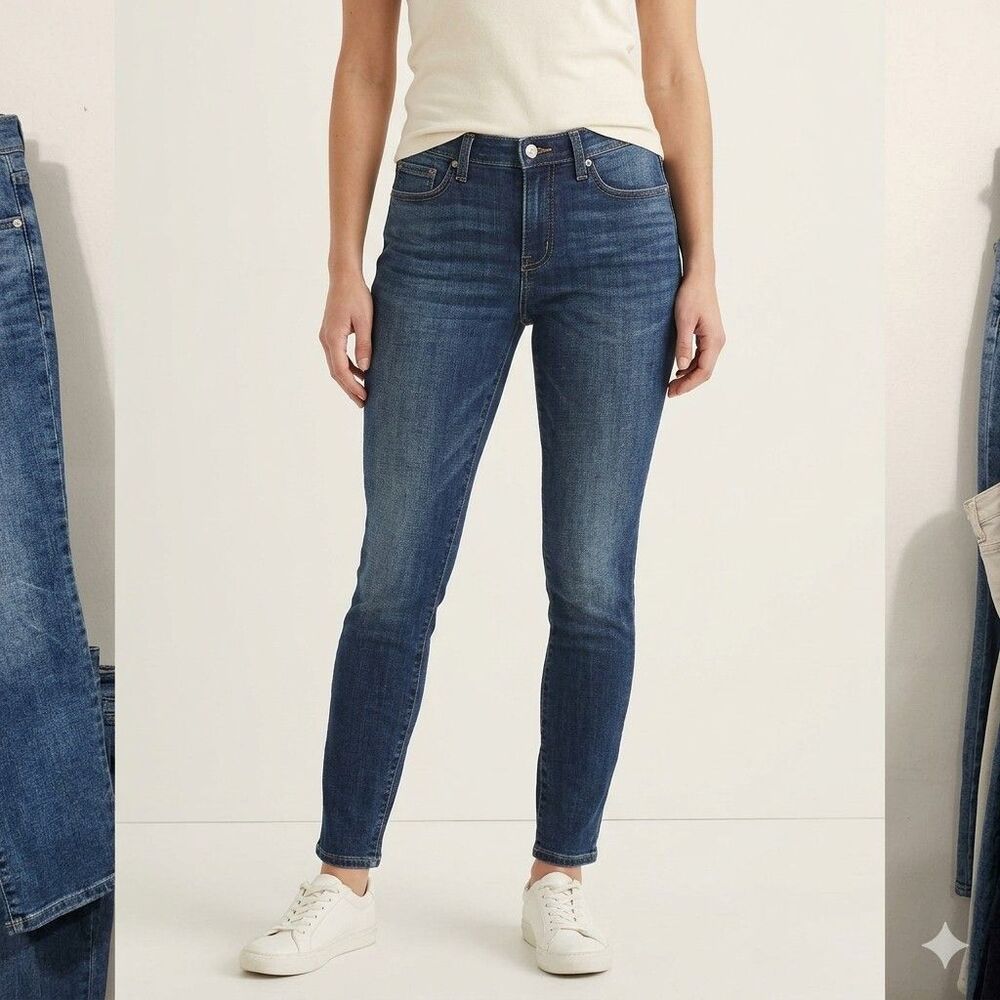Lucky Brand Ava Super Skinny Jeans Womens 8/29 Midrise Indigo Dark Denim Stretch
